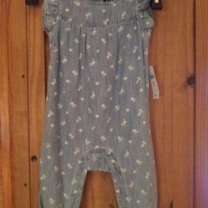 NWT Baby Gap denim jumpsuit
